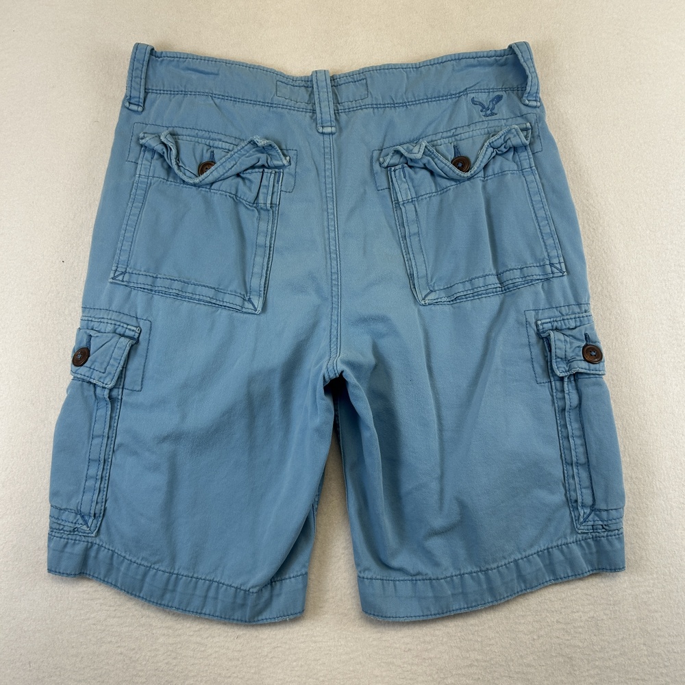 American Eagle Outfitters Shorts Mens 32 Blue Cargo Classic Length Cotton